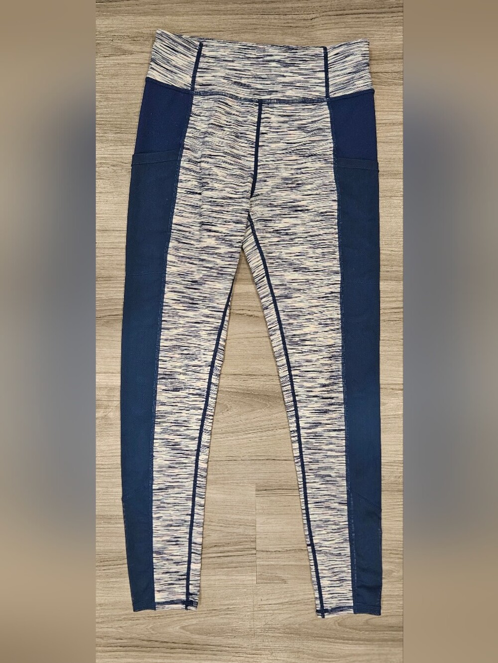Zella Blue Space-Dye Performance Girl Leggings XL (14-16)